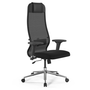 Кресло Sit-10 B1-111D-X2+UMF(X1)/Ub00/Wh00/D02P(M09.B23.G18.W01) черный