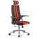 Кресло Метта Synchro Sit-10 B2-187U-Extra/Kb40/Wh40/U0mL-b/H13mL-G-1DF (M20.B23.G18.W32) черный-красный