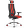 Кресло Метта Synchro Sit-10 B2-187D-Extra/Kb40/Wh40/D03P/H13mL-G-2D (M24.B23.G18.W32) черный-красный